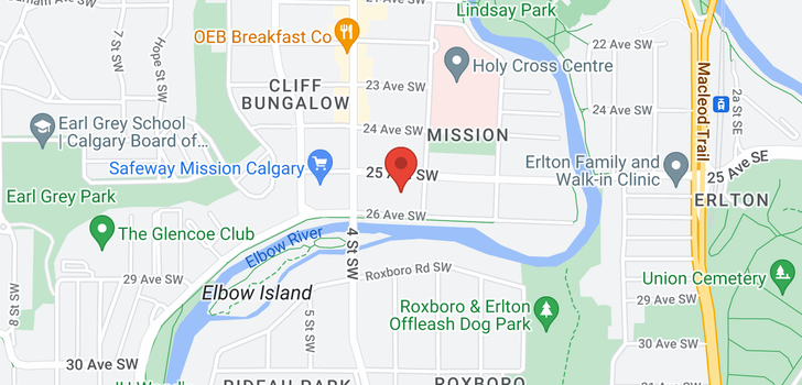 map of 302 318 26 Avenue SW